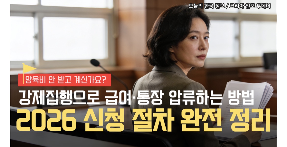 이혼 후 양육비 미지급 강제집행 신청 방법 2026 안내 이미지