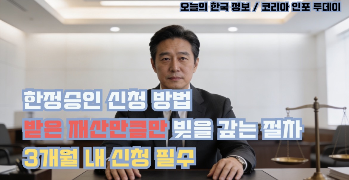 한정승인 신청 방법 안내, 한국인 남성 법률 전문가