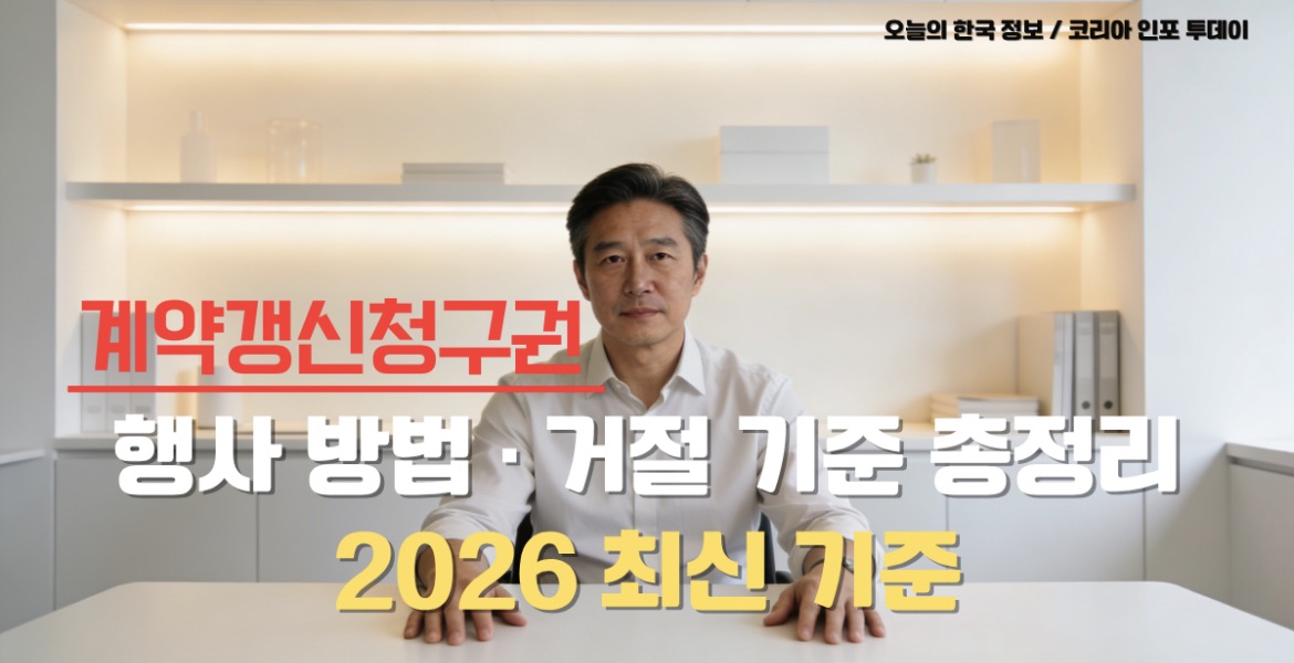 계약갱신청구권 행사 방법 안내