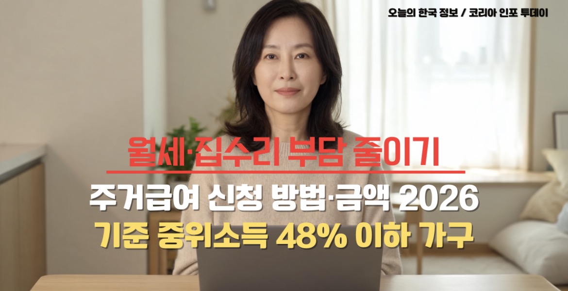 2026년 주거급여 신청 방법과 지급 금액 안내