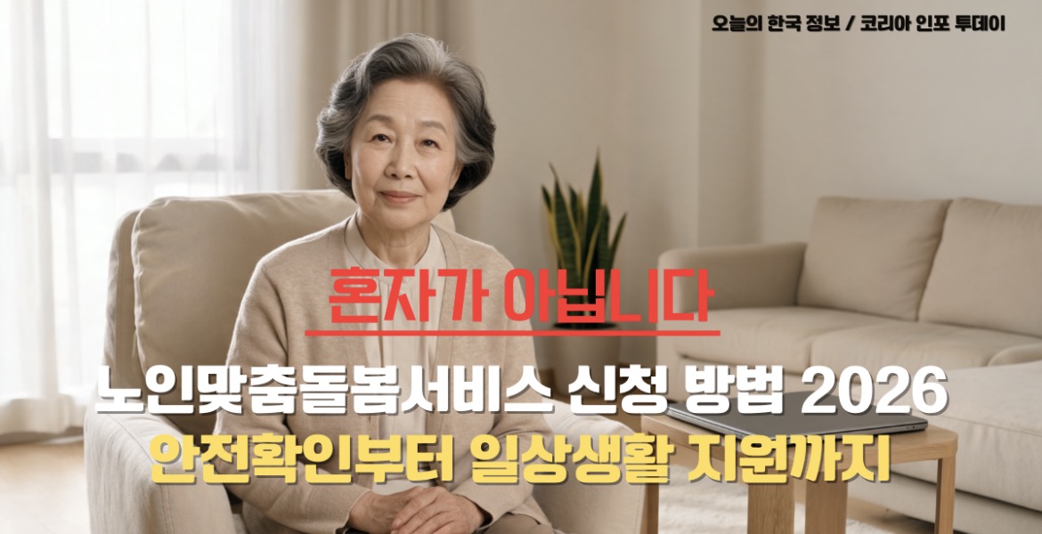 2026년 노인맞춤돌봄서비스 신청 방법과 대상 안내