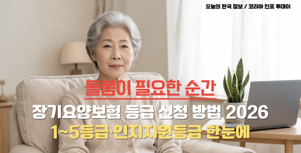 2026년 장기요양보험 등급 신청 방법과 판정 기준