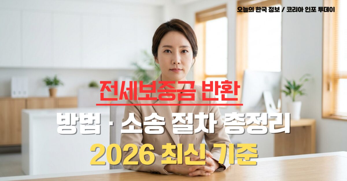 전세보증금 반환 방법 안내