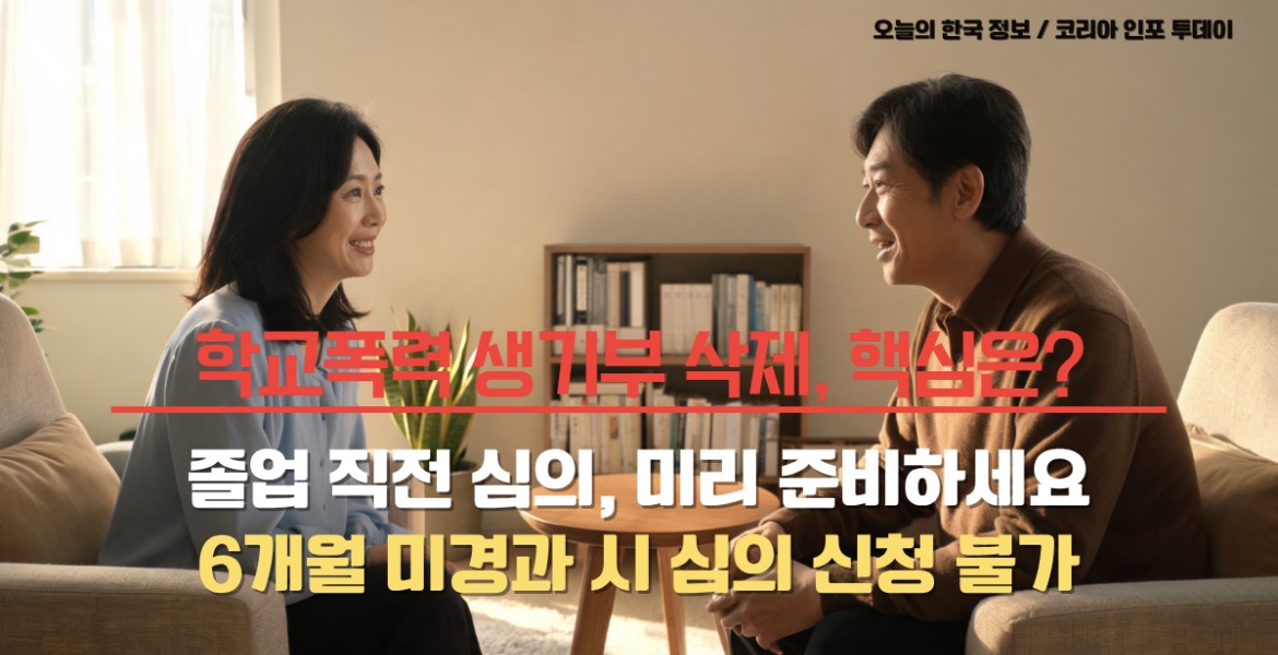 학교폭력 생기부 삭제 신청을 상담하는 학부모